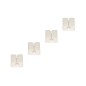 KIT 4 PEZZI SUPPORTI PER GESTIONE CAVI BIANCO