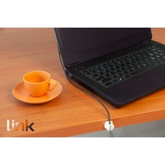 KIT 4 PEZZI SUPPORTI PER GESTIONE CAVI BIANCO