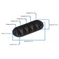 KIT 16 PEZZI SUPPORTI ADESIVI PER GESTIONE CAVI COLORE NERO