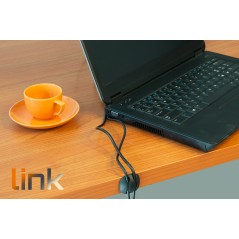 KIT 16 PEZZI SUPPORTI ADESIVI PER GESTIONE CAVI COLORE NERO