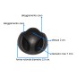 KIT 16 PEZZI SUPPORTI ADESIVI PER GESTIONE CAVI COLORE NERO