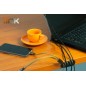 KIT 16 PEZZI SUPPORTI ADESIVI PER GESTIONE CAVI COLORE NERO