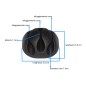 KIT 16 PEZZI SUPPORTI ADESIVI PER GESTIONE CAVI COLORE NERO