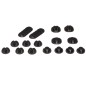 KIT 16 PEZZI SUPPORTI ADESIVI PER GESTIONE CAVI COLORE NERO