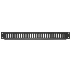 PANNELLO CIECO VENTILATO 1 UNITA' PER ARMADI RACK 19" NERO VITI INCLUSE