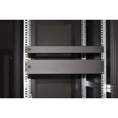 PANNELLO CIECO 2 UNITA' PER ARMADI RACK 19" NERO VITI INCLUSE