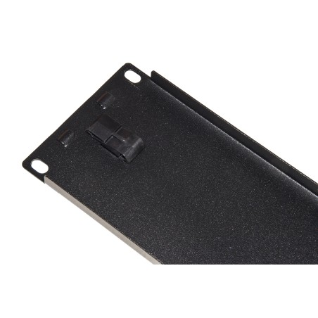 PANNELLO CIECO 2 UNITA' PER ARMADI RACK 19" COLORE NERO CHIUSURA A SCATTO