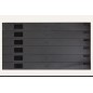 COPERTURA 19" PER ARMADI RACK 6U NERO CON PARTI 1U STACCABILI INSTALLAZIONE CON CLIP