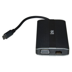 DOCKING STATION USB-C CON 12 PORTE USB, HDMI®, DP, VGA, PD, AUDIO, GIGABIT, CARD, PER NOTEBOOK TABLET E SMARTPHONE