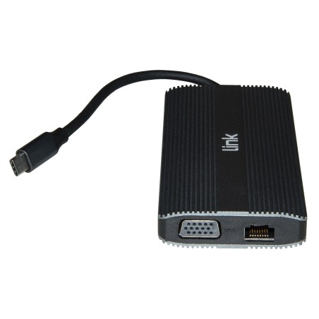 DOCKING STATION USB-C CON 12 PORTE USB, HDMI®, DP, VGA, PD, AUDIO, GIGABIT, CARD, PER NOTEBOOK TABLET E SMARTPHONE