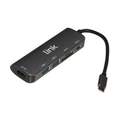 DOCKING STATION USB-C CON 6 PORTE: HDMI® 4K, USB-C, 2XUSB 3.0, LETTORE CARD MICRO SD, SD/MMC
