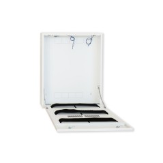 BOX A MURO PER DVR, 2 CHIAVI, 2 SWITCH PER ALLARMI BIANCO, CM 53X13X65