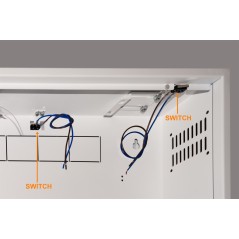 BOX A MURO PER DVR, 2 CHIAVI, 2 SWITCH PER ALLARMI BIANCO, CM 53X13X65