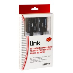 ESTENSORE HDMI® TRAMITE 2 CAVI DI RETE CAT 6 FINO A 30 METRI FULL HD
