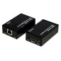 ESTENSORE HDMI® TRAMITE CAVO RETE CAT 6 FINO A 60 METRI 1080P CON COMANDO INFRAROSSI ALIMENTAZIONE DEL RICEVITORE POC (POWER OVE