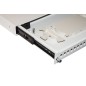 CASSETTO FIBRA OTTICA 24 PORTE PER ADATTATORI LC DUPLEX E SC SIMPLEX 1 UNITA' PER INSTALLAZIONE 19" GRIGIO CON BINARI TELESCOPIC