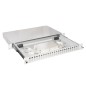 CASSETTO FIBRA OTTICA 24 PORTE PER ADATTATORI SC DUPLEX 1 UNITA' PER INSTALLAZIONE 19" GRIGIO CON BINARI TELESCOPICI