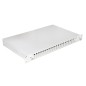 CASSETTO FIBRA OTTICA 24 PORTE PER ADATTATORI SC DUPLEX 1 UNITA' PER INSTALLAZIONE 19" GRIGIO CON BINARI TELESCOPICI