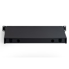 CASSETTO FIBRA OTTICA 24 PORTE PER ADATTATORI SC DUPLEX 1 UNITA' PER INSTALLAZIONE 19" NERO (VUOTO)