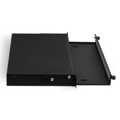 CASSETTO FIBRA OTTICA 24 PORTE PER ADATTATORI SC DUPLEX 1 UNITA' PER INSTALLAZIONE 19" NERO (VUOTO)