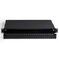 CASSETTO FIBRA OTTICA 24 PORTE PER ADATTATORI SC DUPLEX 1 UNITA' PER INSTALLAZIONE 19" NERO (VUOTO)