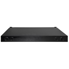 CASSETTO FIBRA OTTICA 24 PORTE PER ADATTATORI SC DUPLEX 1 UNITA' PER INSTALLAZIONE 19" NERO CON BINARI TELESCOPICI