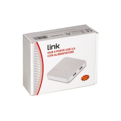 HUB 4 PORTE USB 3.0 CON ALIMENTATORE