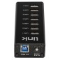 HUB 7 PORTE USB 3.0 IN ALLUMINIO CON ALIMENTATORE