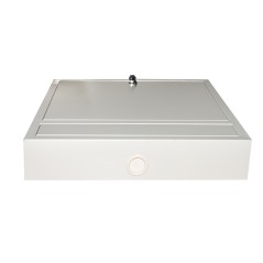 ARMADIO A MURO PER LAPTOP CON CHIUSURA A CHIAVE COLORE GRIGIO