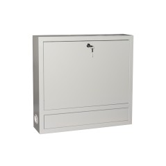 ARMADIO A MURO PER LAPTOP CON CHIUSURA A CHIAVE COLORE GRIGIO