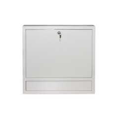 ARMADIO A MURO PER LAPTOP CON CHIUSURA A CHIAVE COLORE GRIGIO