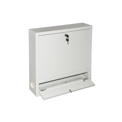 ARMADIO A MURO PER LAPTOP CON CHIUSURA A CHIAVE COLORE GRIGIO