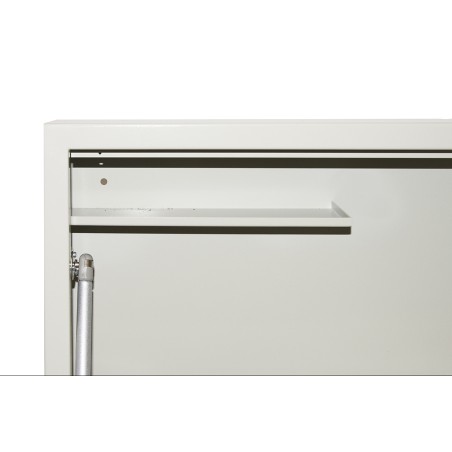 ARMADIO A MURO PER LAPTOP CON CHIUSURA A CHIAVE COLORE GRIGIO CON PISTONI