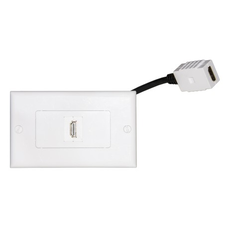 PLACCA MOD 503 CON CONNETTORI HDMI® FEMMINA/FEMMINA CON CAVETTO CM 14