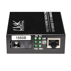 COPPIA MEDIA CONVERTER 10/100BASE-T A 100BASE-FX SINGLEMODE WDM SINGOLA FIBRA BIDIREZIONALE 1310/1550NM