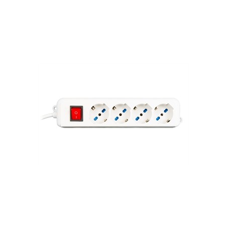 MULTIPRESA 4 PRESE UNIVERSALI ITA/SCHUKO 10/16 A - SPINA 16 A CON INTERRUTTORE