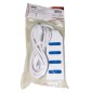 MULTIPRESA 4 PRESE 10/16 A TRIPOLARI - SPINA TRIPOLARE ITALIANA 16A CAVO MT 1,5