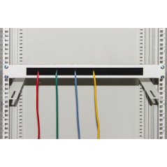 PANNELLO DI PROTEZIONE COLORE GRIGIO 1U CON SPAZZOLA PER ARMADI RACK 19"