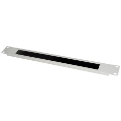PANNELLO DI PROTEZIONE COLORE GRIGIO 1U CON SPAZZOLA PER ARMADI RACK 19"