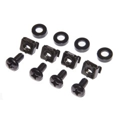 PANNELLO DI PROTEZIONE COLORE NERO 1U CON SPAZZOLA PER ARMADI RACK 19"