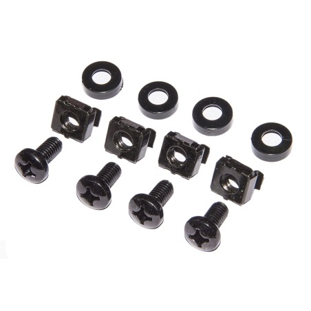 PANNELLO DI PROTEZIONE COLORE NERO 1U CON SPAZZOLA PER ARMADI RACK 19"