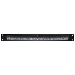 PANNELLO DI PROTEZIONE COLORE NERO 1U CON SPAZZOLA PER ARMADI RACK 19"