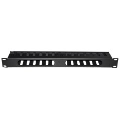 PANNELLO GUIDACAVI PER ARMADI RACK 19" 1U A GABBIA NERO 483X42X70 MM IN METALLO