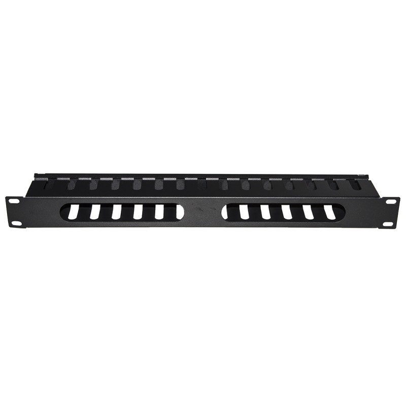 PANNELLO GUIDACAVI PER ARMADI RACK 19" 1U A GABBIA NERO 483X42X70 MM IN METALLO
