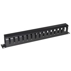 PANNELLO GUIDACAVI PER ARMADI RACK 19" 1U A GABBIA NERO 483X42X70 MM IN METALLO