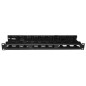 PANNELLO GUIDACAVI PER ARMADI RACK 19" 1U A GABBIA COLORE NERO, ALTA DENSITA' PROFONDITA' 11 CM CON COPERCHIO APRIBILE