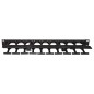 PANNELLO GUIDACAVI PER ARMADI RACK 19" 1U A GABBIA COLORE NERO, ALTA DENSITA' PROFONDITA' 11 CM CON COPERCHIO APRIBILE