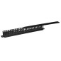 PANNELLO PASSACAVI 1 UNITA' A GABBIA PER RACK 19" CON COPERCHIO SCORREVOLE 25 SLOT COLORE NERO