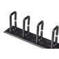 COPPIA PASSACAVI VERTICALI 1U CM ALTEZZA 86,5 NERO