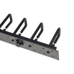 COPPIA PASSACAVI VERTICALI 1U CM ALTEZZA 86,5 NERO